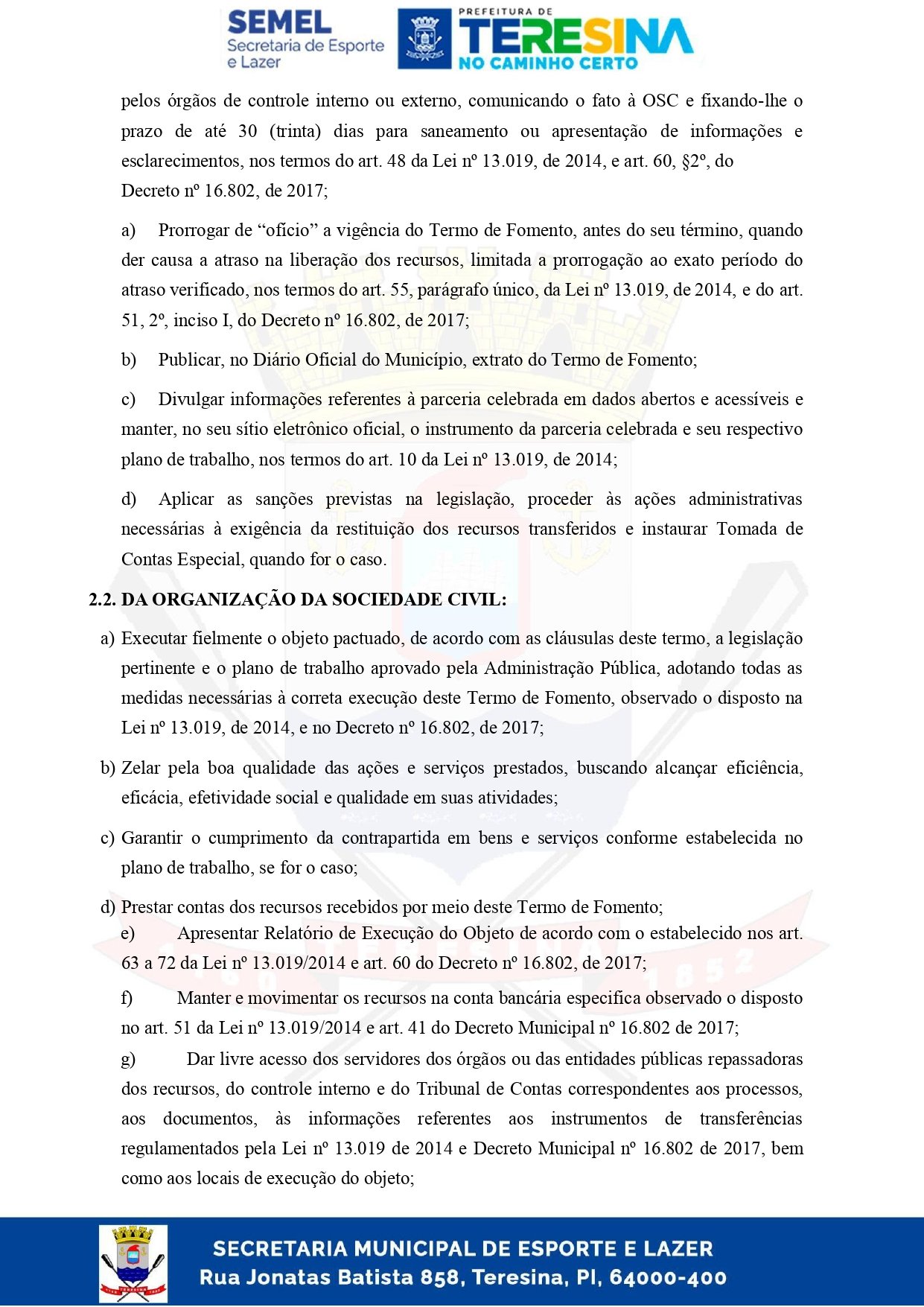 Pagina 3 do Termo de Fomento