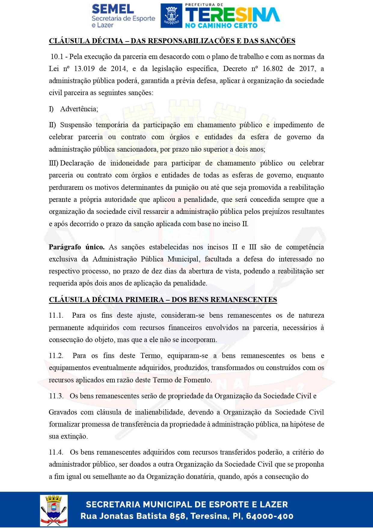 Pagina 9 do Termo de Fomento
